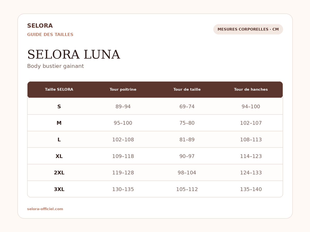 LUNA – Body gainant bustier